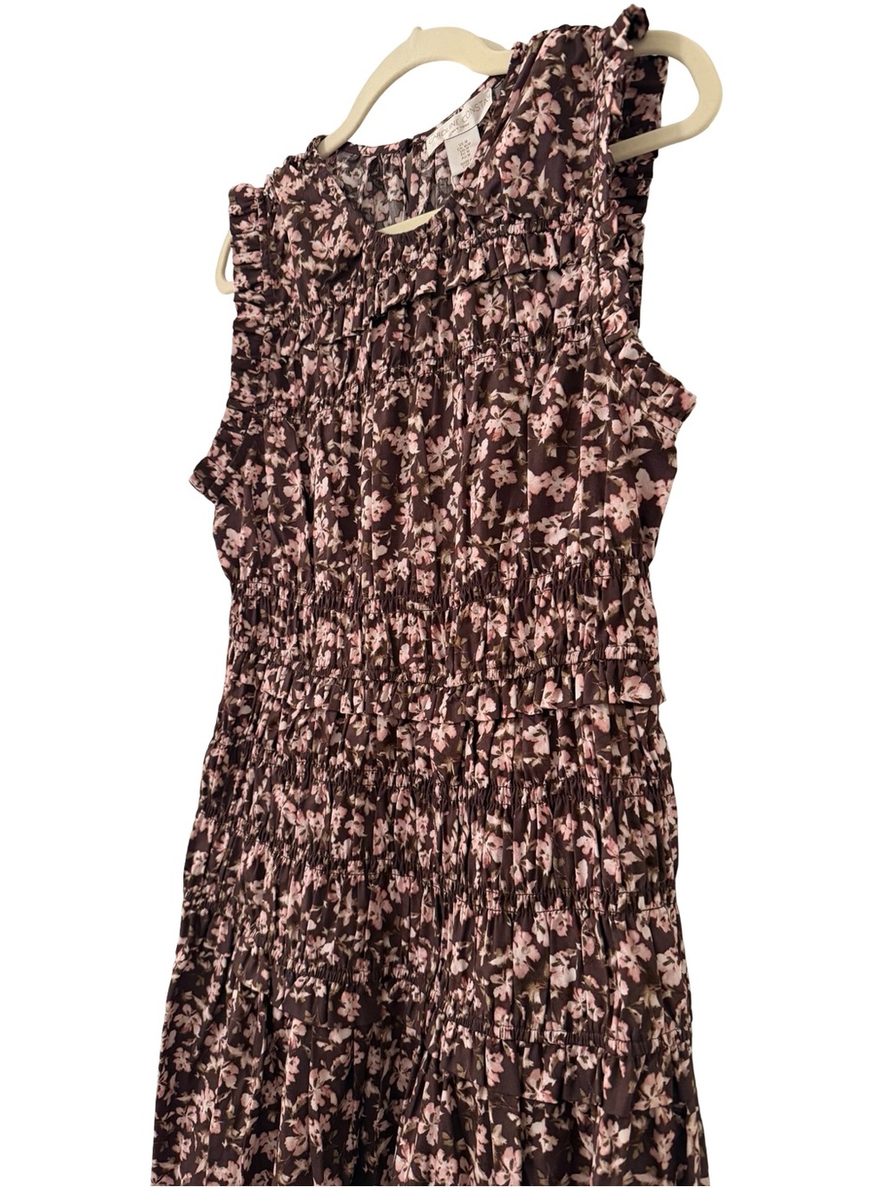 Caroline Constas Floral Ruffle Smocked Maxi Dress NWT - Picture 6 of 9
